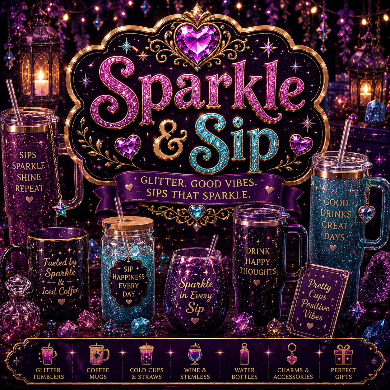 ✨ Sparkle & Sip