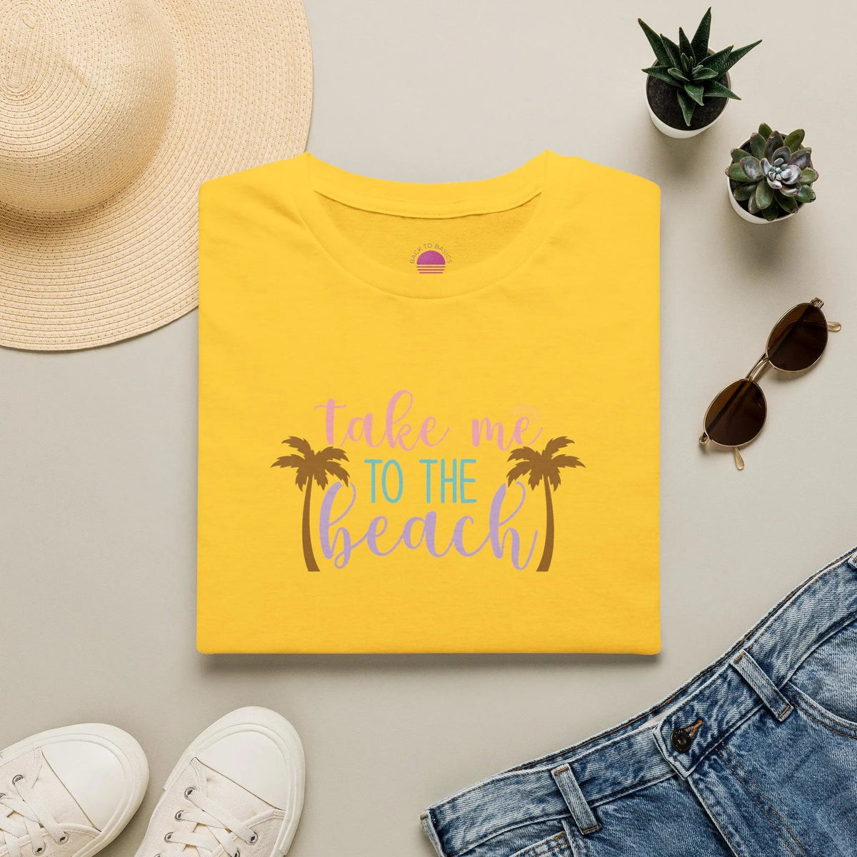 Take Me to the Beach Pastel Palm T-Shirt