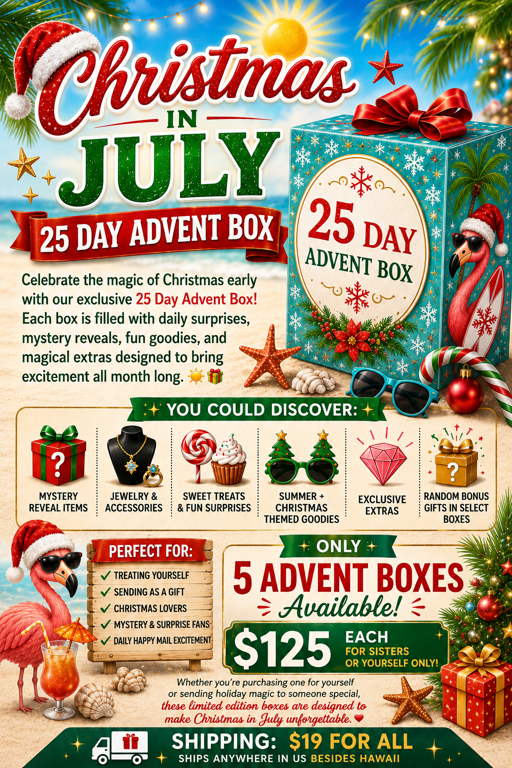25 Day Advent Box - Christmas in July