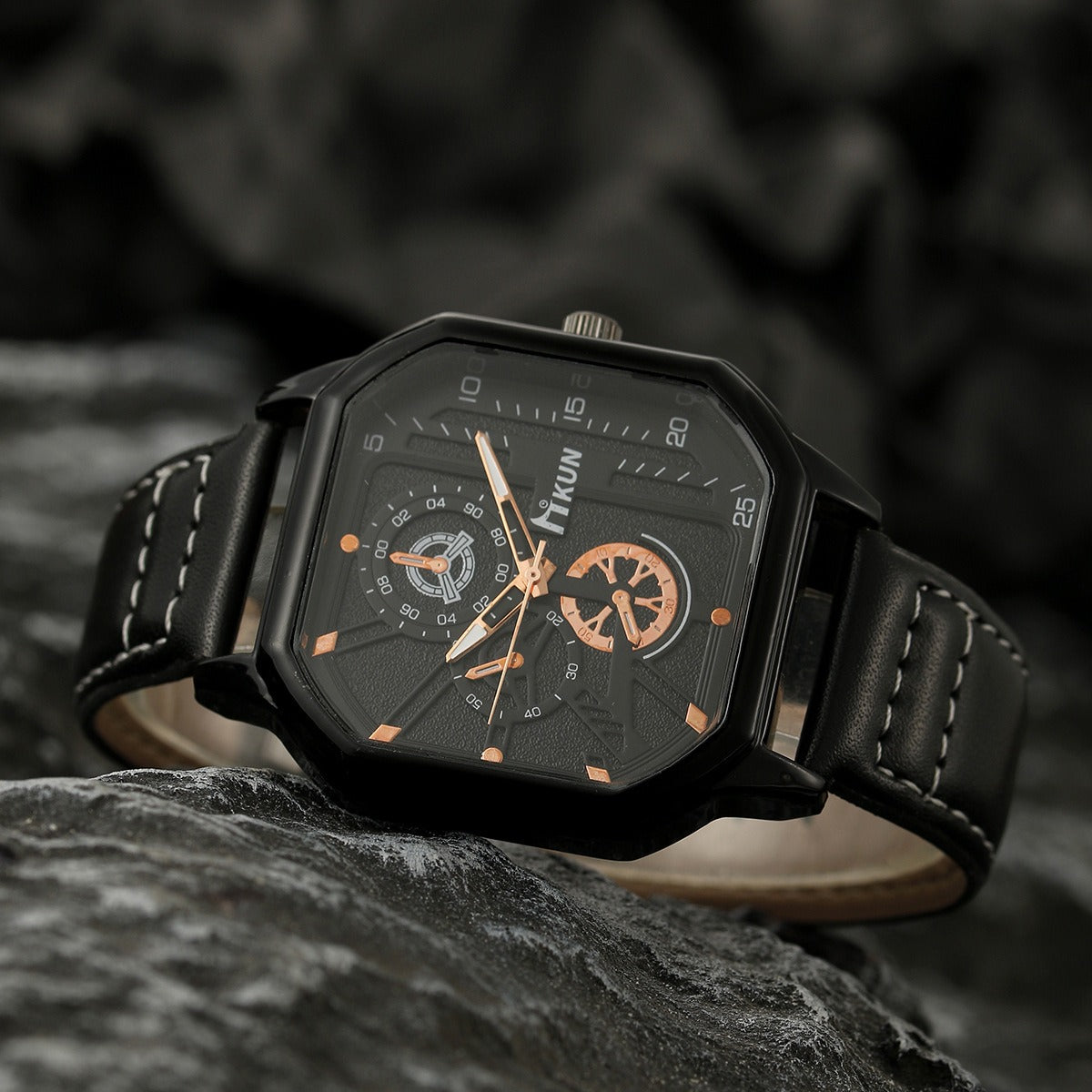 Men's Double Layer Watch & Bracelet Set