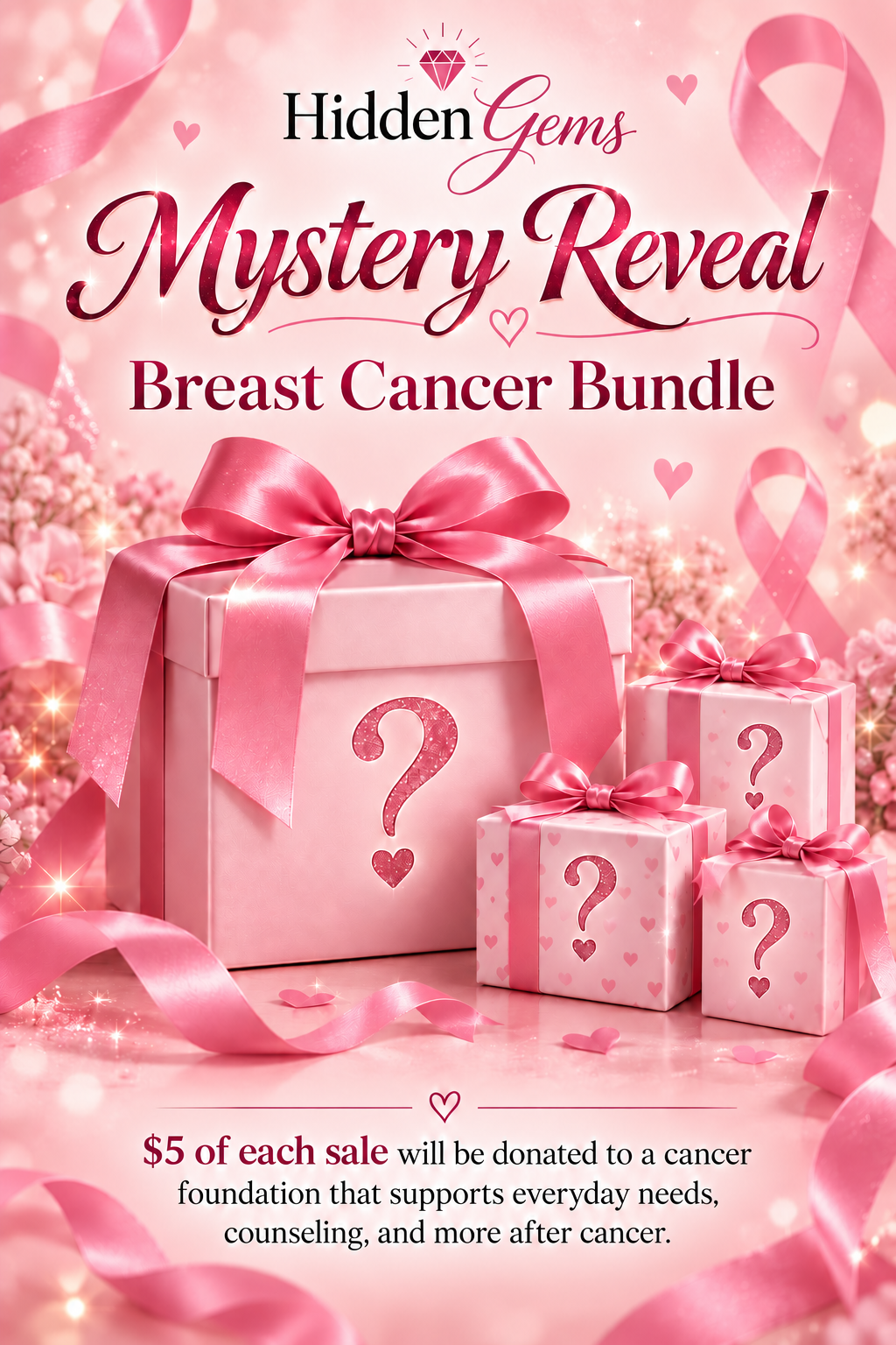 🎀Hidden Gems Mystery Reveal Breast Cancer Bundle🎀