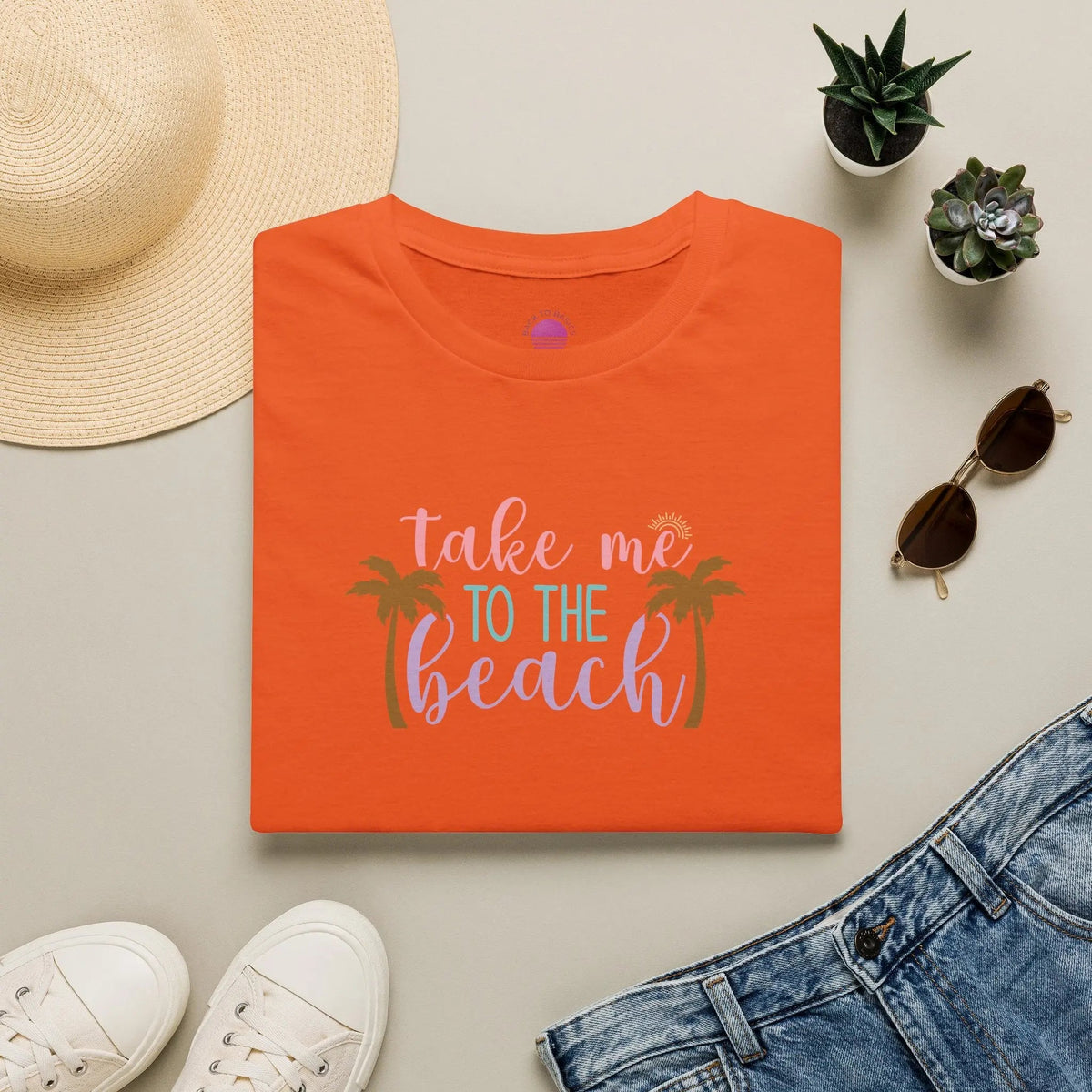Take Me to the Beach Pastel Palm T-Shirt