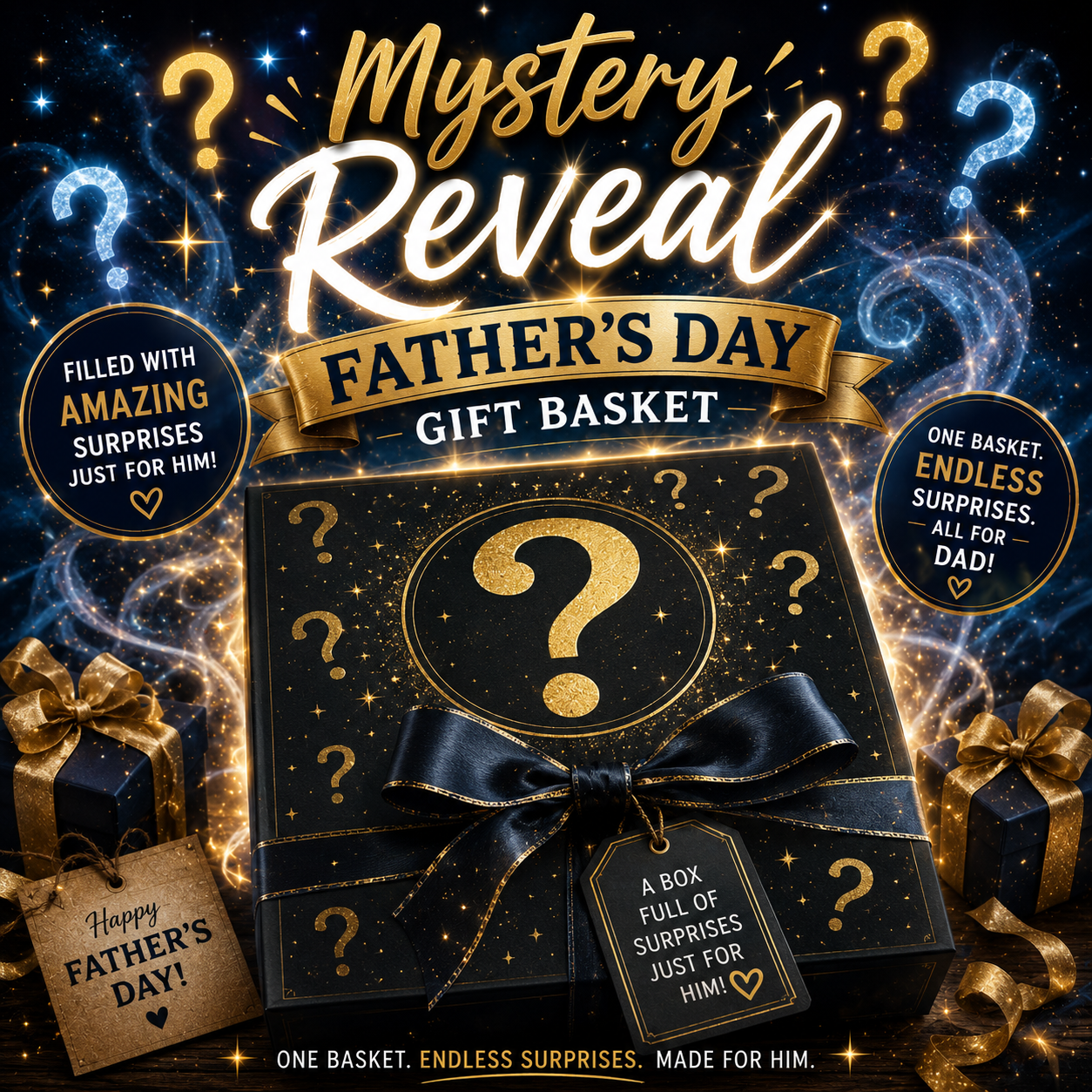 Mystery Reveal Father's Day Gift Basket