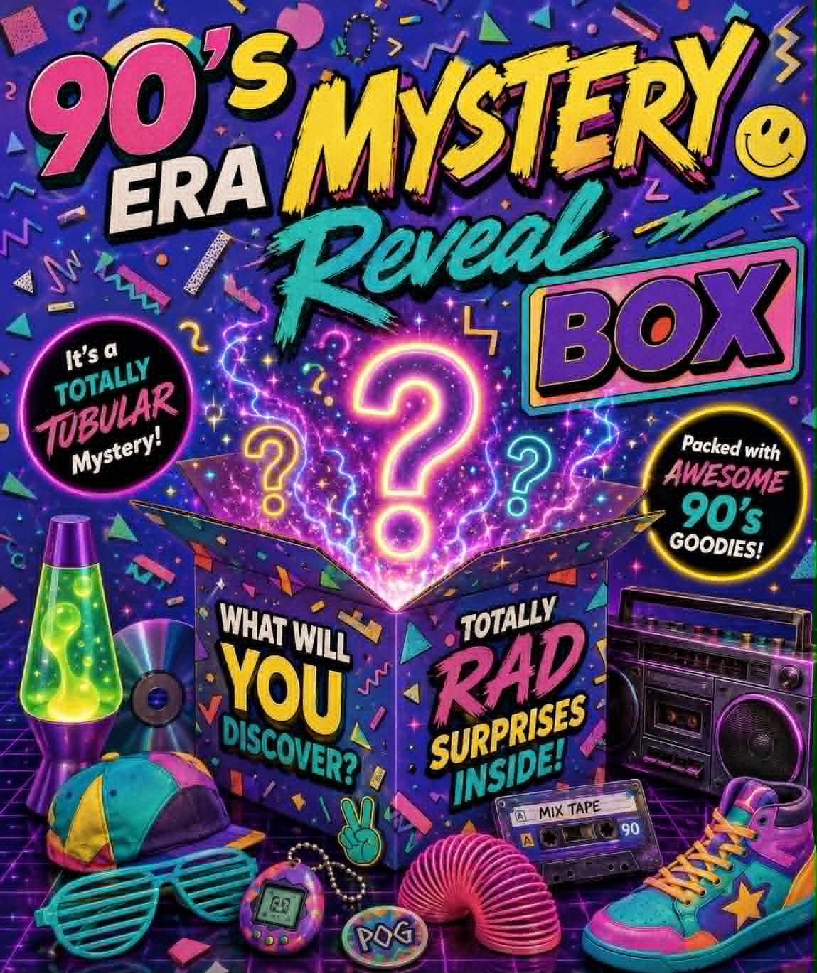 🎮📼 90's Era Mystery Reveal Box 📼🎮