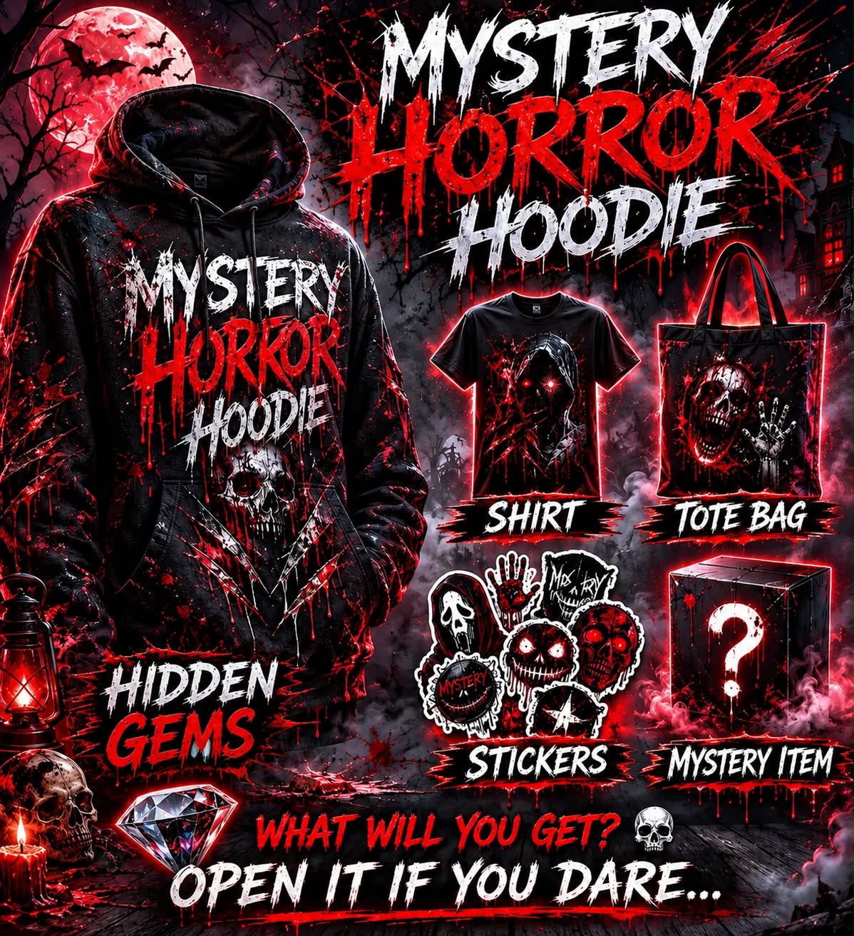Men's Mystery Horror Hoodie Bundle
