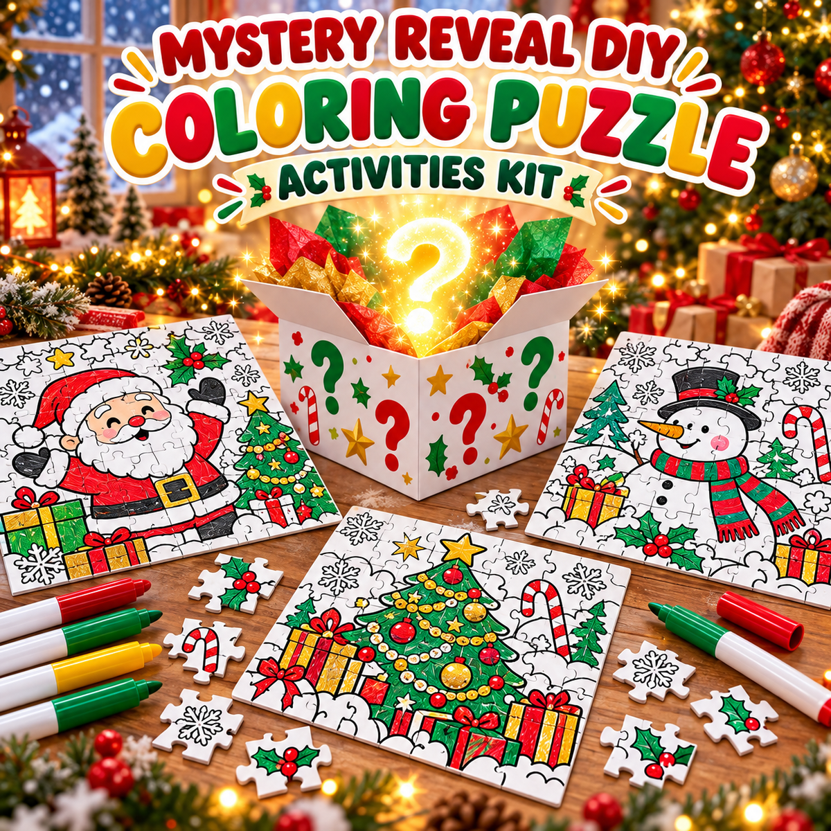 Mystery Reveal DIY Painting Puzzle Activities Kits