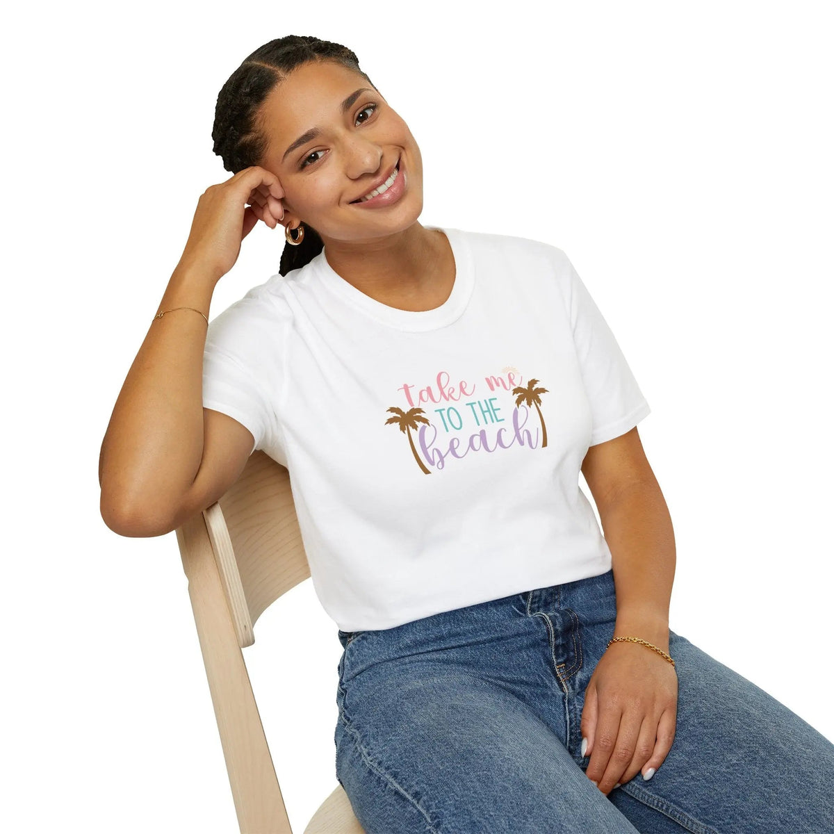 Take Me to the Beach Pastel Palm T-Shirt