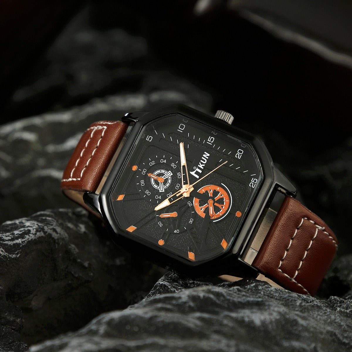 Men's Double Layer Watch & Bracelet Set