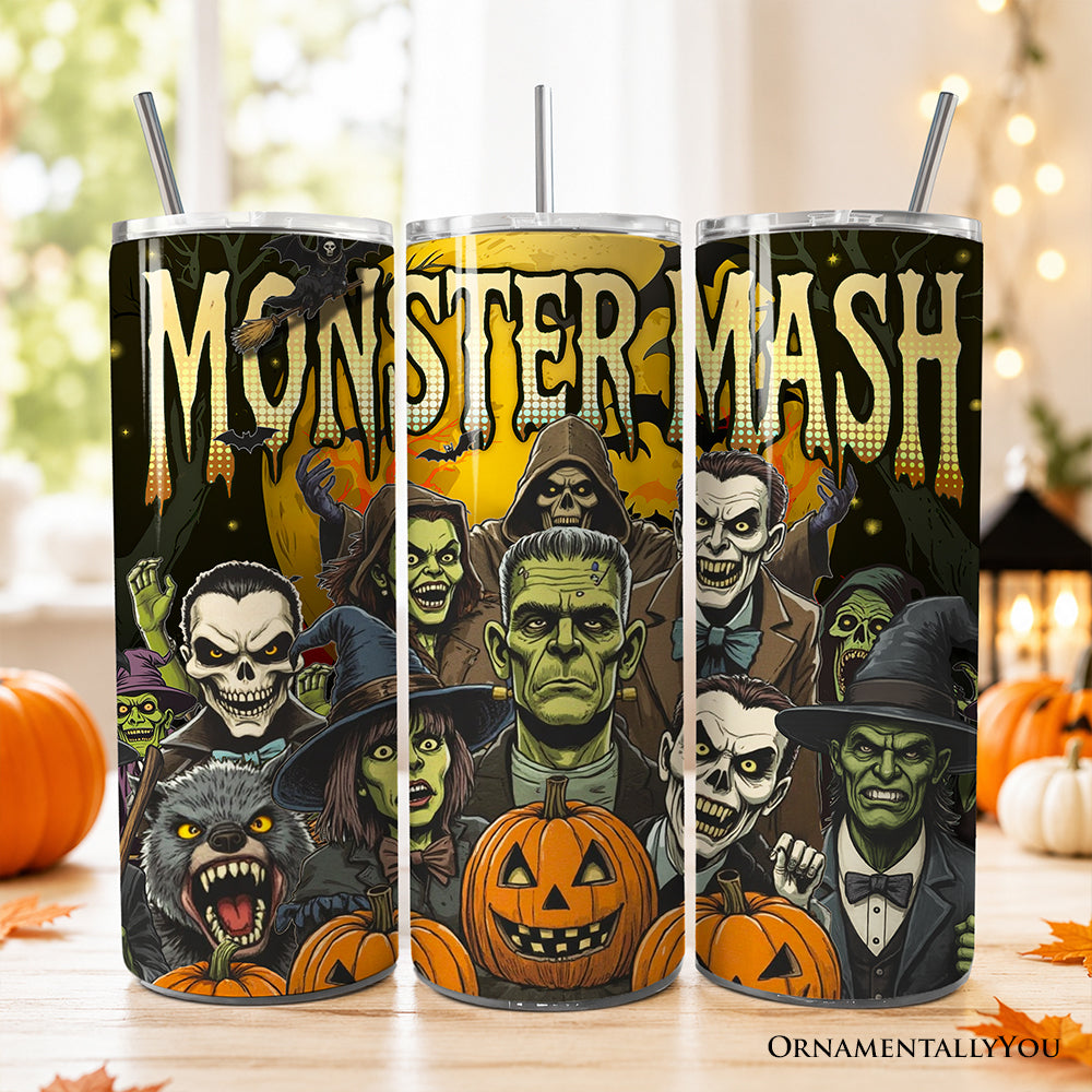 Monster Mash Horror 20oz Tumbler with Lid and Straw