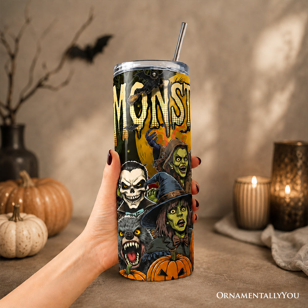 Monster Mash Horror 20oz Tumbler with Lid and Straw