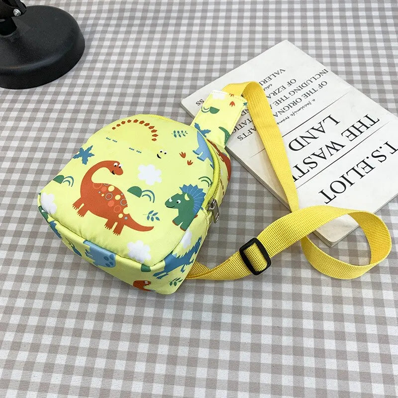 Nylon Children's Cute Dinosaur Shoulder Bag