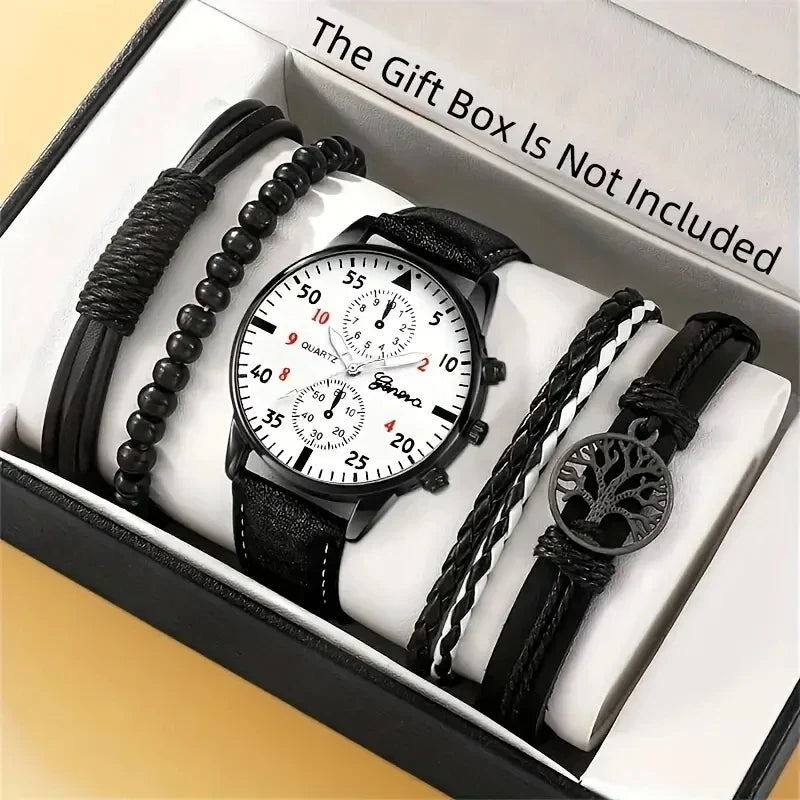 Men's Hip Hop Luxury Fashion Watch – Wristwatch & Bracelet Set