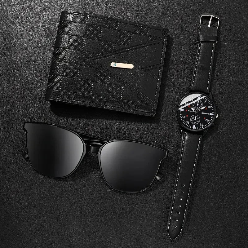 Men's Watch Gift Set with Sunglasses & Wallet