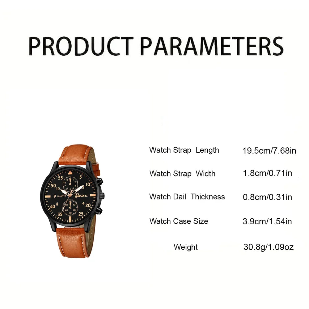 Men's Hip Hop Luxury Fashion Watch – Wristwatch & Bracelet Set