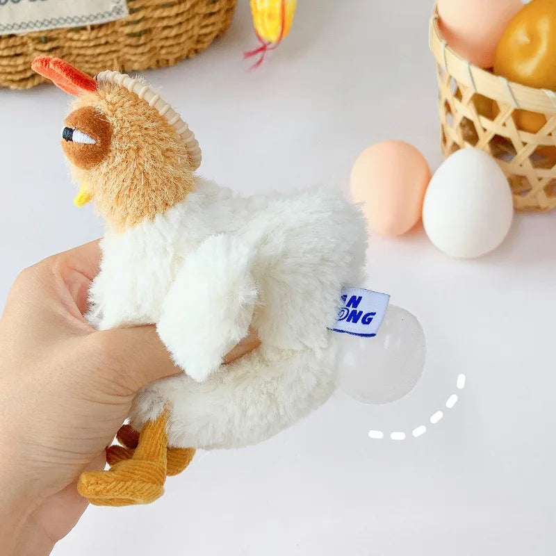 Chicken Plush Bag — Hen-Shaped Fuzzy Handbag & Keychain Plush Purse