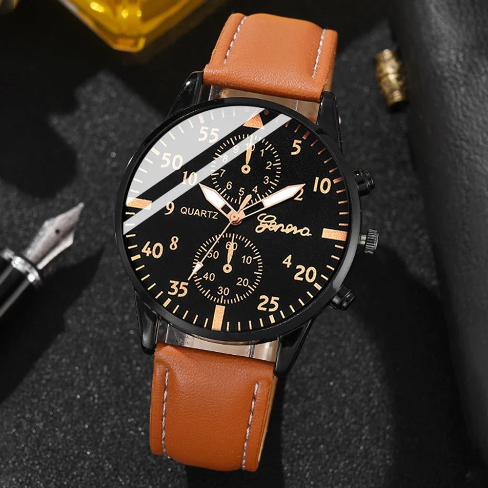 Men's Hip Hop Luxury Fashion Watch – Wristwatch & Bracelet Set