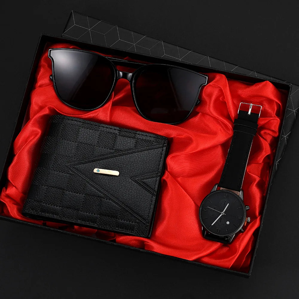 Men's Watch Gift Set with Sunglasses & Wallet