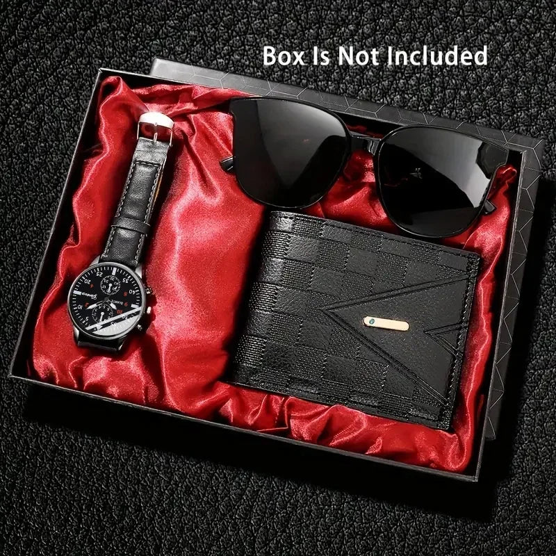 Men's Watch Gift Set with Sunglasses & Wallet