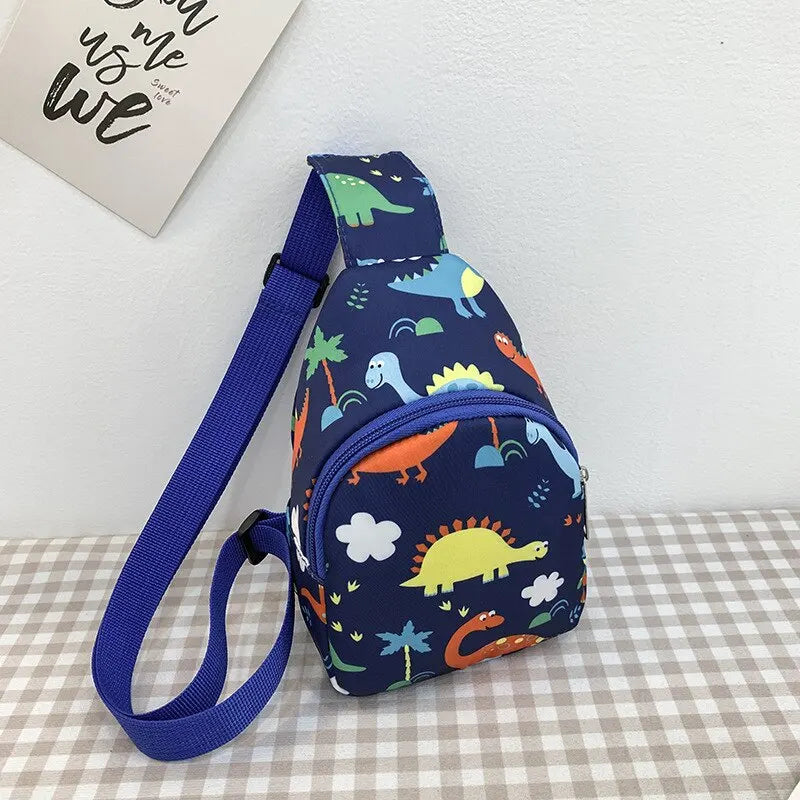 Nylon Children's Cute Dinosaur Shoulder Bag