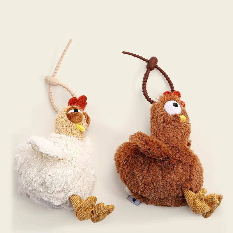 Chicken Plush Bag — Hen-Shaped Fuzzy Handbag & Keychain Plush Purse