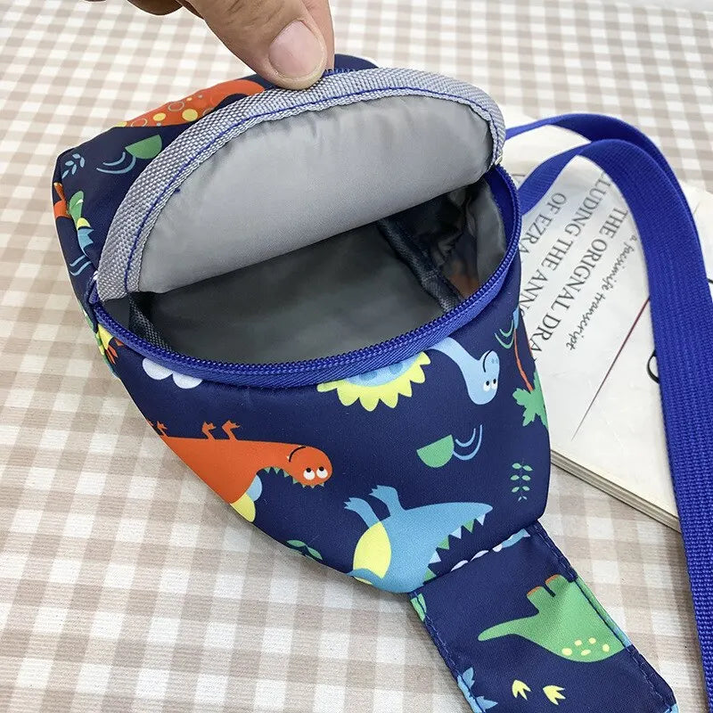 Nylon Children's Cute Dinosaur Shoulder Bag