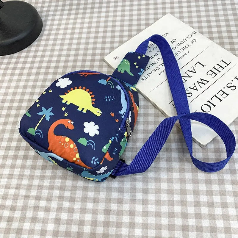 Nylon Children's Cute Dinosaur Shoulder Bag