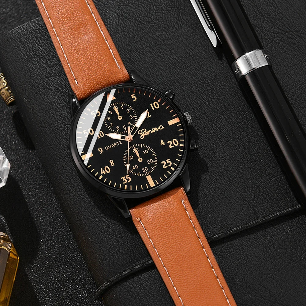Men's Hip Hop Luxury Fashion Watch – Wristwatch & Bracelet Set