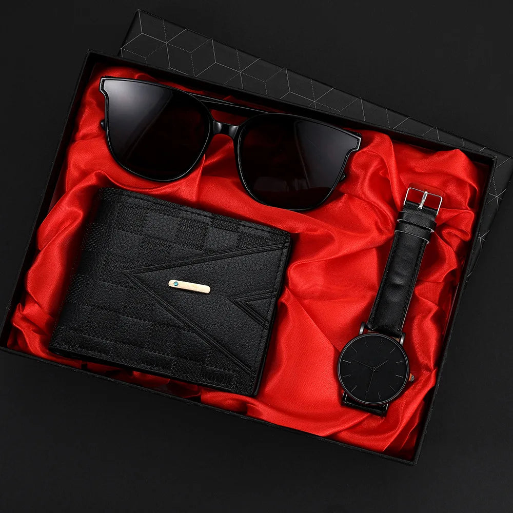 Men's Watch Gift Set with Sunglasses & Wallet