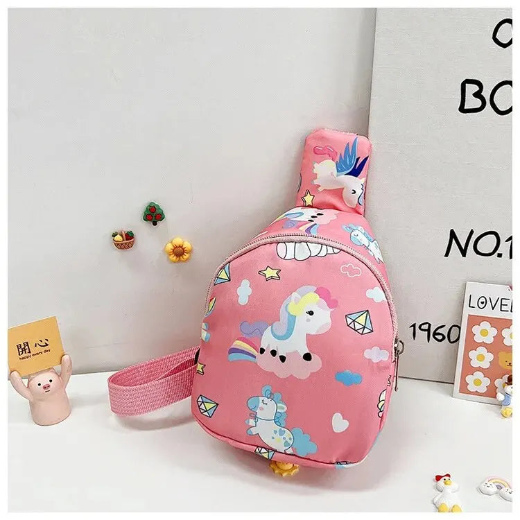 Nylon Children's Cute Dinosaur Shoulder Bag
