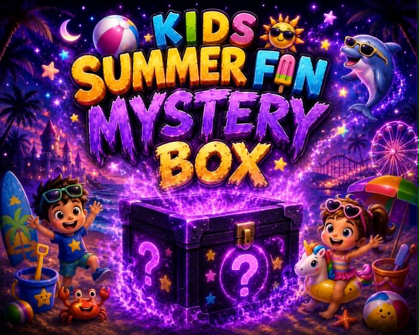 Mystery Reveal Kids Summer Fun Box